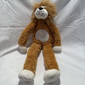 14" Burton & Burton FLOPPY LION LONG LEGS  tan plush stuffed animal cling toy